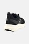 Women Lace Up Running Shoes, Black - 3