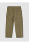 Khaki Baggy Fit Boys' Gabardine Trousers - 2