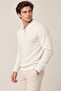 Men's Polo Collar Half Zipper Ribbed Front Slim Fit Acrylic Cotton Knit Sweater - 2