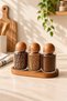 Set of 3 Glass Jars with Wooden Stands – 300 ml with Ball Lids - 4