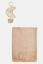 2 Pieces Baby Plush Blanket And Musical Pull Toy, Tan