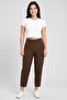 Women Regular Fit Plain Wide Leg Pants, Brown - 2