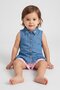 Toddlers Girl Chambray Top And Shorts Set, Multicolor