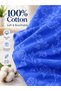 Bedsheet Set, Royal Blue Floral Pattern, 100% Cotton, 95 GSM - 3