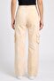 Women Regular Fit Washed Cargo Pants, Light Mustard - 4