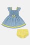 Toddlers Girl 2 Pieces Textured Dress And Panty Set, Multicolor - 2