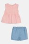 Kids Girl 2 Pieces Allover Print Top And Shorts Set, Multicolor - 3