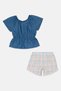 Toddlers Girl 2 Pcs Washed Top And Shorts Set, Multicolor - 3