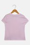 Kids Girl Crew Neck Short Sleeve Graphic Print T-Shirt, Pink - 3