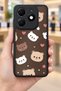 Tecno Spark 20 Compatible Printed, Matte Black, Soft Silicone, Protective, Shock-Absorbing Cover, Case - 8