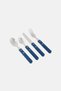16 Pieces Stainless Steel Flatware Set, Navy - 2