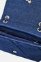 Women Brand Logo Shoulder Bag, Navy Blue - 2