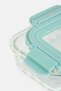 2 Pieces Snap Lock Lid Glass Lunch Box Set, Transparent - 3