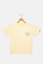 Kids Boy Short Sleeve Brand Logo T-shirt, Beige - 2