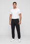 Men Regular Fit Brand Logo Outdoor Sweatpants, Black - 2