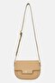 Women Brand Logo Cross Body Bag, Tan