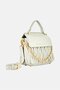 Women Brand Logo Handbag, Grey - 3