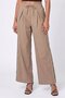 Women Regular Fit Solid Wide Leg Pants, Tan