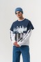Blockcode Front and Sleeve Print Detailed Segmented Crew Neck Men's Sweatshirt - 3