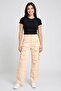 Women Regular Fit Washed Cargo Pants, Light Mustard - 2