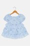 Toddlers Girl Floral Print Dress, Blue - 2