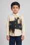 Kids Boy Graphic Print Long Sleeve Casual Shirt, Multicolor