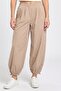 Women Regular Fit Solid Ballon Button Jogger Pants, Stone