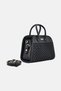 Women Brand Logo Handbag, Black - 3