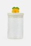 Hand Painted Glass Jar With Ceramic Lid, Multicolor