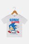 Todlers Boy Crew Neck Short Sleeve The Hedgehog Print T-Shirt, White - 2