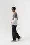 Blockcode Front and Sleeve Print Detailed Segmented Crew Neck Men's Sweatshirt - 6