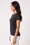 Women Slim Fit Short Sleeve Running T-Shirt, Dark Grey - 3