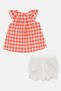 Toddlers Girl 2 Pcs Gingham Top And Shorts Set, Multicolor - 3