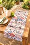 Cat Patterned Runner/Tablecloth/Placemat with Floral Dress Design - 2