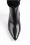 Women's Black Winter Patent Leather Fur Zippered Pointed Toe Thin Heeled Boots Atel - 4