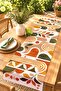 Abstract Colors Patterned Runner / Tablecloth / Placemat