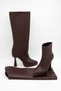 Women's Special Detachable Design Boots-Platform Heeled Pointed Toe Zippered Women's Boots (12 cm Heel) - 8