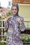 A Pleated Patterned Dress Mürdüm - 2