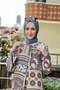A Pleated Patterned Dress Vi̇zon
