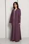 Elegant A-Line Abaya with Thread Work Detailing I Hand-Embellished | Premium Fabric Occasion Wear - 7