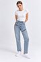 Women's Zippered High Waist Blue Jeans