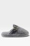 Fluffy, Non-Noisy, Eva Sole, Buckle-Fastened Women's Indoor Slippers, Smoked - 2
