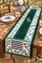 Green Striped Branches Patterned Runner / Tablecloth / Placemat - 3