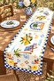 Orange Flowers Patterned Runner / Tablecloth / Placemat - 3