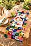 Cat and Flower Themed Patterned Runner/Tablecloth/Placemat - 2