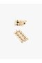 Mesh Look Steel Dangle Earrings - 3
