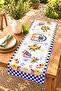 Orange Flowers Patterned Runner / Tablecloth / Placemat - 2