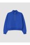 Peak New Season Blue High Collar Women's Thick Sweatshirt - 5