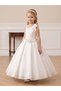 Girl's Flower Detailed Stone Embellished Princess Evening Dress - 2