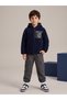Boy's Plush Hooded Zipper Coat - 4